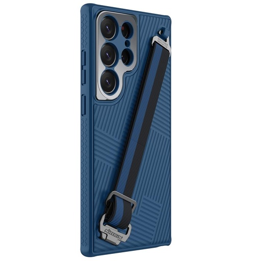 Samsung Galaxy S23 Ultra Nillkin strap odolný pouzdro s popruhem (Modrá)