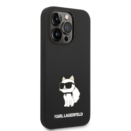 Apple iPhone 14 Pro Černá Karl Lagerfeld Liquid Silicone Choupette NFT pouzdro (Černá) – KLHCP14LSNCHBCK