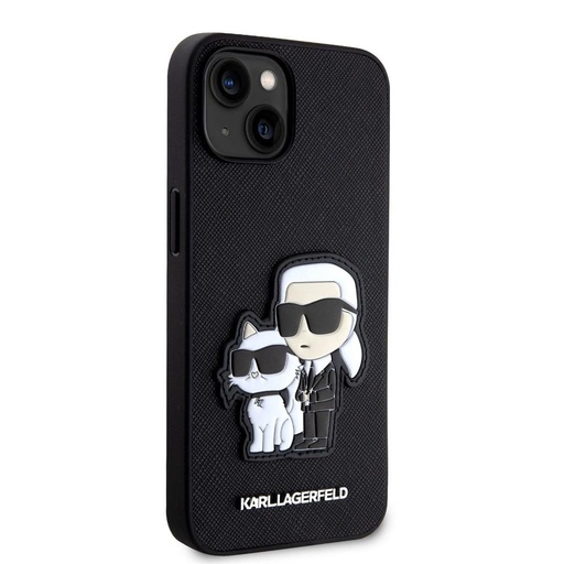 Apple iPhone 13 Karl Lagerfeld PU Saffiano Karl and Choupette NFT pouzdro (Černá) – KLHCP13MSANKCPK