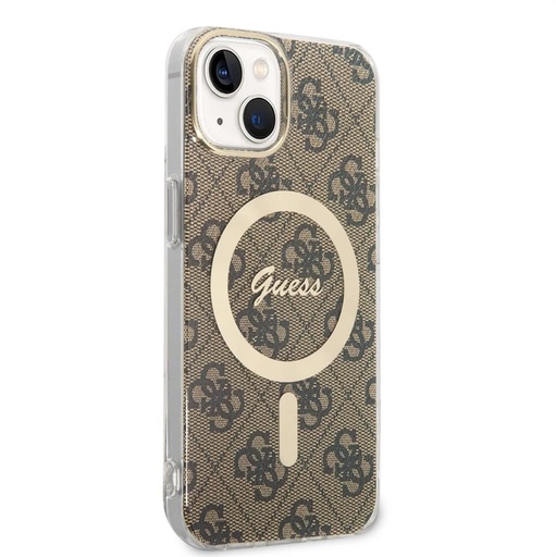 Apple iPhone 13 Guess 4G IML MagSafe pouzdro (Hnědá) - GUHMP13MH4STW