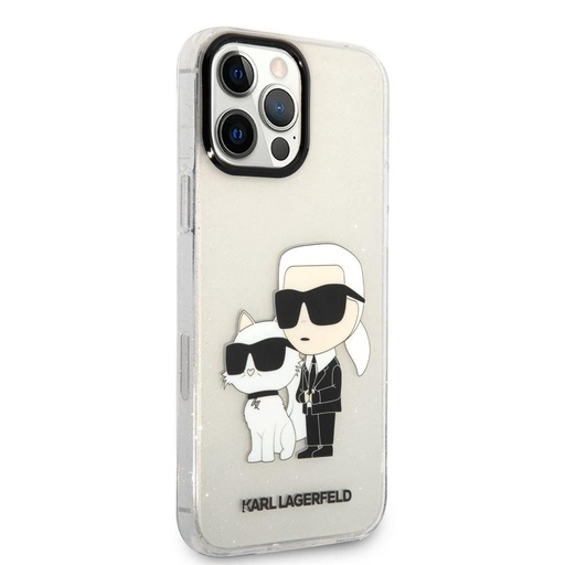 Apple iPhone 13 Pro Max Karl Lagerfeld IML Glitter Karl and Choupette NFT pouzdro (Průhledný) – KLHCP13XHNKCTGT