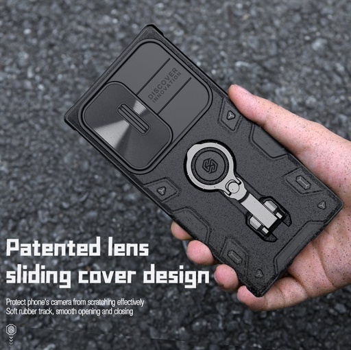 Samsung Galaxy S23 Ultra Nillkin camshield armor pro zadní kryt (Zelená)