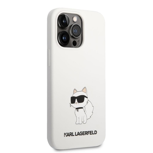 Apple iPhone 13 Pro Karl Lagerfeld Liquid Silicone Choupette NFT pouzdro (Bílá) – KLHCP13LSNCHBCH