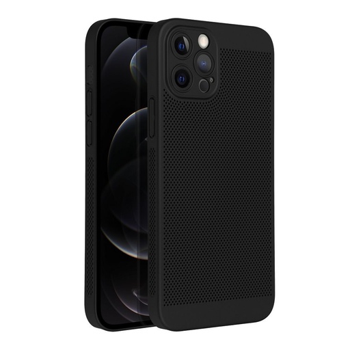 Apple iPhone 12 Pro Breezy děrovaný plast zadní kryt (Černá)