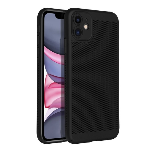 Apple iPhone 11 Breezy děrovaný plast zadní kryt (Černá)