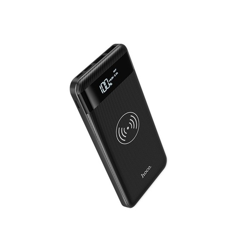 Hoco J11 power bank (bezdrátový nabíjení), 10000 mAh, LED indikátor stavu, type-C, 2 USB, lightning konektor, 5V 2,1A, černá