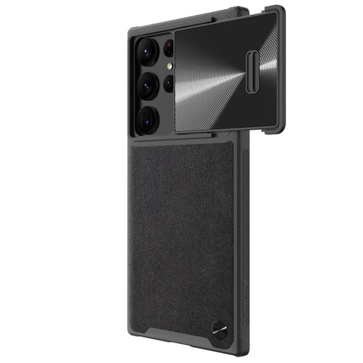 Samsung Galaxy S22 Ultra Nillkin camshield leather zadní kryt (Černá)