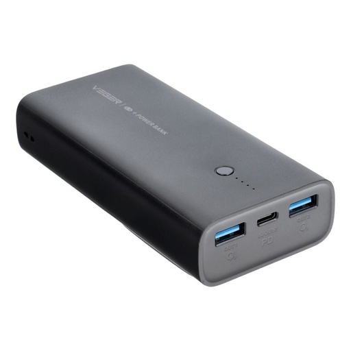 VEGER ACE100 power bank a nástěnný nabíječka egybe - 10000mAH - led indikátor nabíjení, pd 20w nabíjecí výkon černá