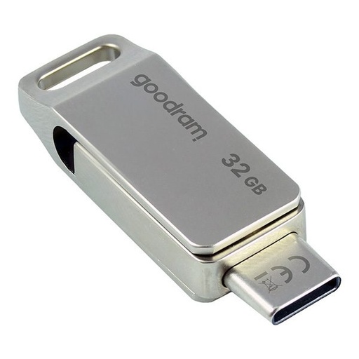 Goodram ODA3-032S0R11 32GB USB 3.2, USB-C pendrive stříbrná