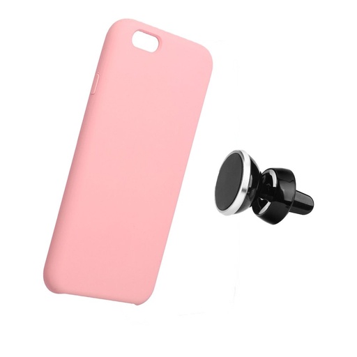 Xiaomi Redmi Note 12 5G / Poco X5 5G liquid silicone magnetický držák do auta kompatibilní zadní kryt (Růžová)