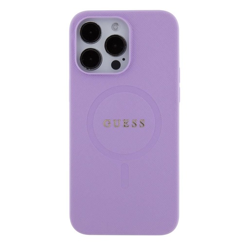 Apple iPhone 15 Pro Max Guess PU Saffiano MagSafe pouzdro (Fialová) - GUHMP15XPSAHMCU