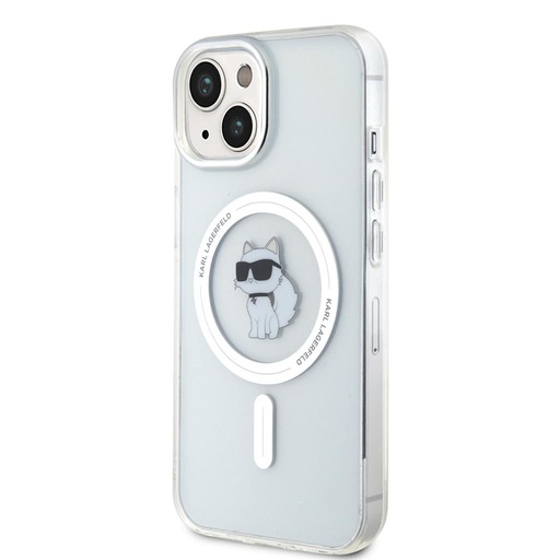Apple iPhone 15 Karl Lagerfeld IML Ikonický MagSafe pouzdro (Průhledný) – KLHMP15SHFCKNOT