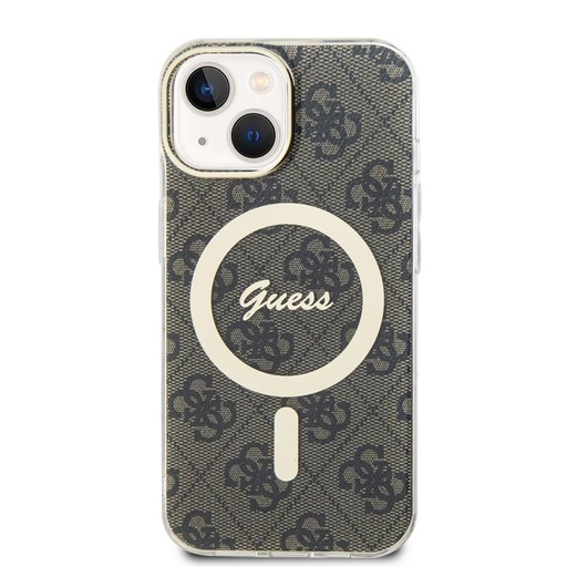 Apple iPhone 15 Guess IML 4G MagSafe pouzdro (Hnědá) - GUHMP15SH4STW