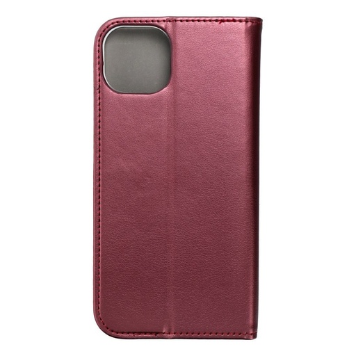 Apple iPhone 15 Plus smart magneto magnetický knížkové pouzdro (Vínová)