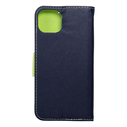 Apple iPhone 15 Plus Fancy book knížkové pouzdro (modro-limetková)