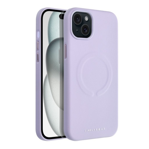 Apple iPhone 15 Plus Roar Leather magsafe zadní kryt (Fialová)