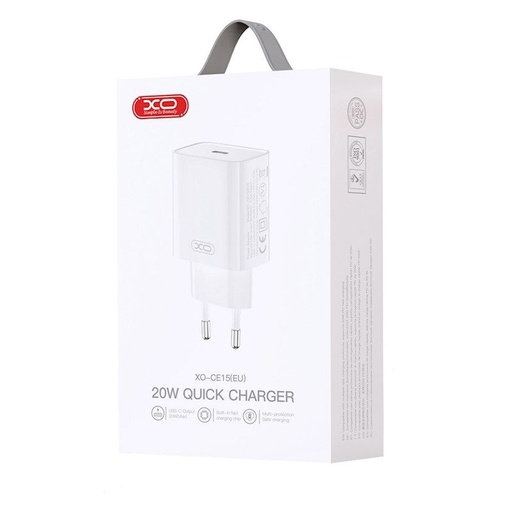 XO CE15 PD 20W rychlonabíječka (Bílá) – USB-C konektor