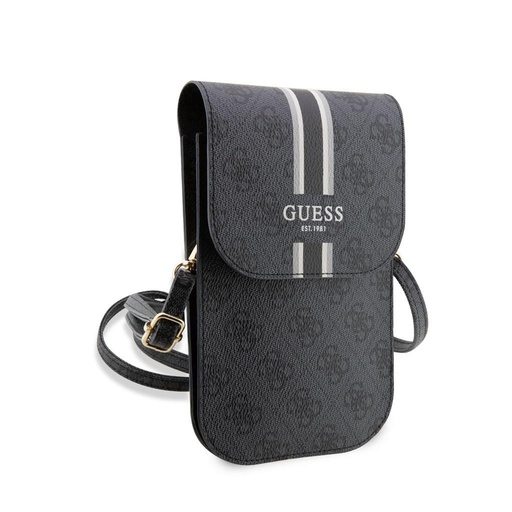 Guess 4G Printed Stripe Phone Bag (Černá) - GUWBP4RPSK