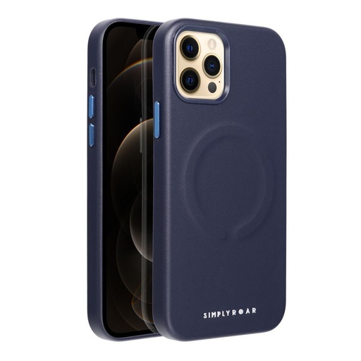 Apple iPhone 12 Pro Roar Leather magsafe zadní kryt (Modrá)