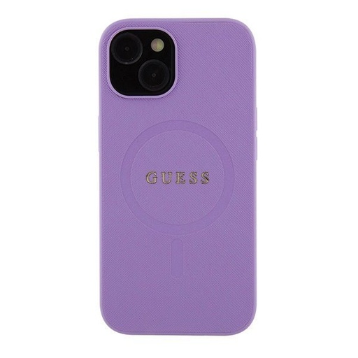 Apple iPhone 15 Plus Guess PU Saffiano MagSafe pouzdro (Fialová) - GUHMP15MPSAHMCU