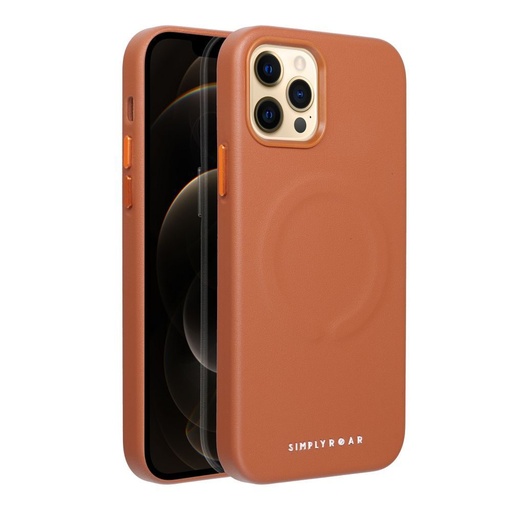 Apple iPhone 12 Pro Roar Leather magsafe zadní kryt (Hnědá)