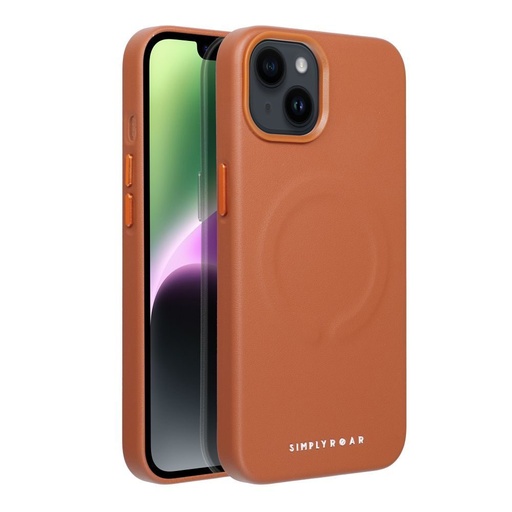 Apple iPhone 14 Roar Leather magsafe zadní kryt (Hnědá)