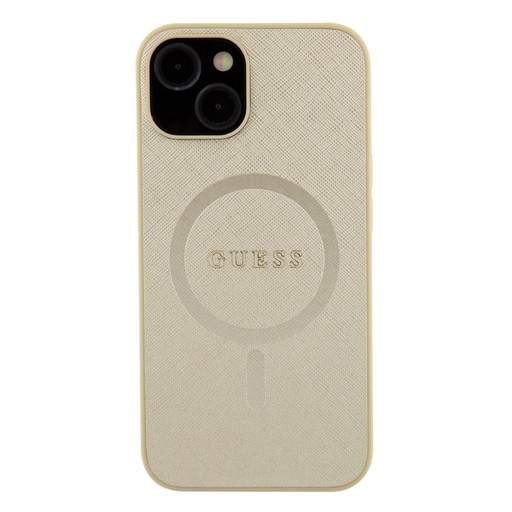 Apple iPhone 15 Plus Guess PU Saffiano MagSafe pouzdro (Béžová) - GUHMP15MPSAHMCB