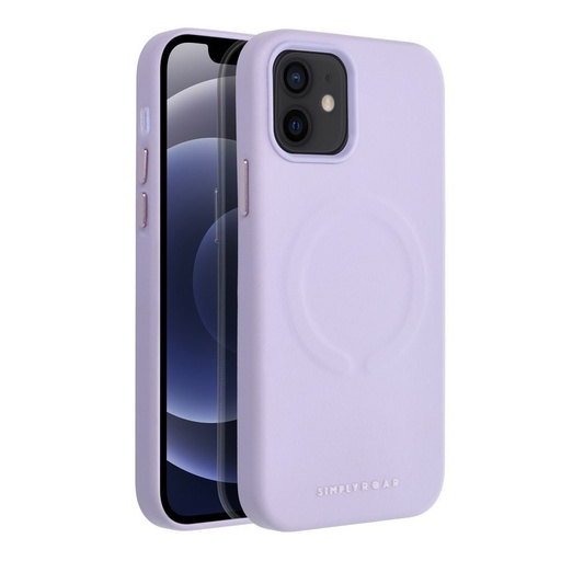 Apple iPhone 12 Roar Leather magsafe zadní kryt (Fialová)
