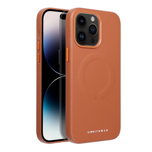 Apple iPhone 14 Pro Max Roar Leather magsafe zadní kryt (Hnědá)