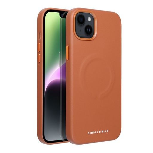 Apple iPhone 14 Plus Roar Leather magsafe zadní kryt (Hnědá)
