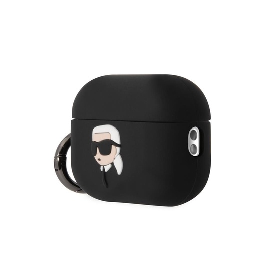 Karl Lagerfeld 3D Logo NFT Karl Head Silicone pouzdro AirPods Pro 2 (Černá) - KLAP2RUNIKK