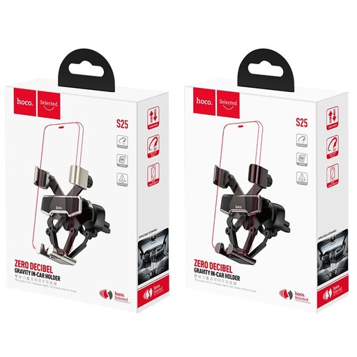 Hoco S25 držák do auta (na ventilační mřížku), 4,6"-5", černá