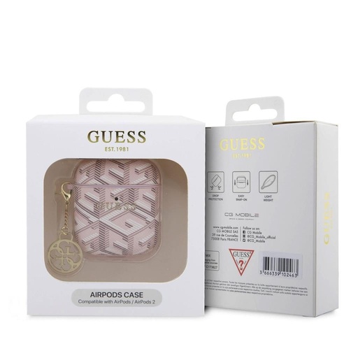Guess PU G Cube Charm pouzdro AirPods 1/2 (Růžová) - GUA2PGCE4CP