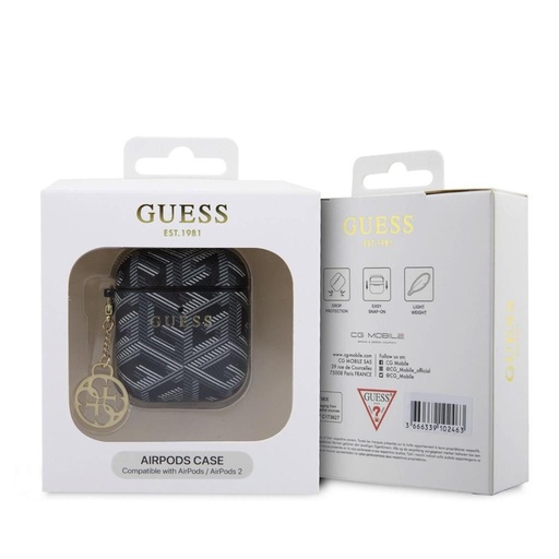 Guess PU G Cube Charm pouzdro AirPods 1/2 (Černá) - GUA2PGCE4CK