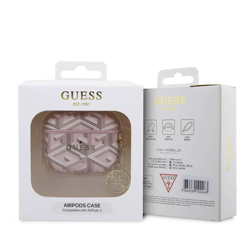 Guess PU G Cube Charm pouzdro AirPods 3 (Růžová) - GUA3PGCE4CP