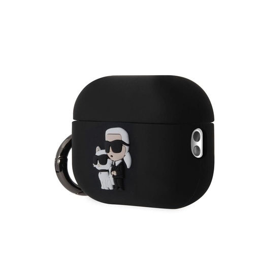 Karl Lagerfeld 3D Logo NFT Karl and Choupette Silicone pouzdro AirPods Pro 2 (Černá) - KLAP2RUNKC