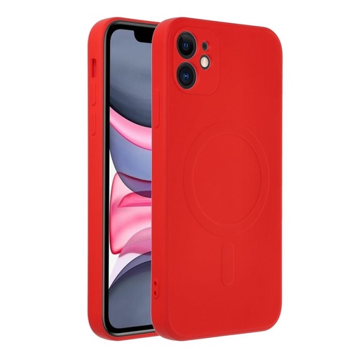 Apple iPhone 11 Silicone mag cover magsafe zadní kryt (Červená)