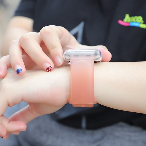 Hoco Apple Watch Series1/2/3/4/5(42/44mm) WB09 Ice crystal TPU řemínek, Růžová