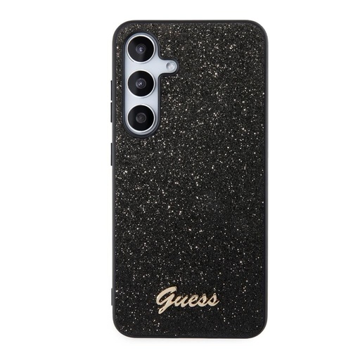 Samsung Galaxy S24+ Guess Glitter Flakes Metal Logo pouzdro (Černá) - GUHCS24MHGGSHK