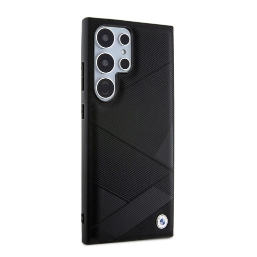 Samsung Galaxy S24 Ultra BMW Signature Leather pouzdro – Metal Logo (Černá) - BMHCS24L23RCGPK