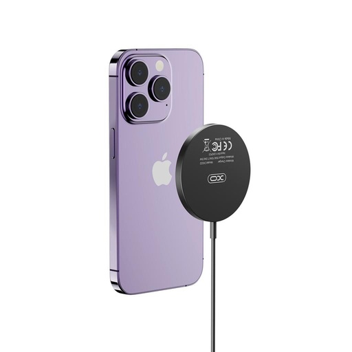 XO CX022 bezdrátový nabíječka, max 15W s výkonem černo-bílá
