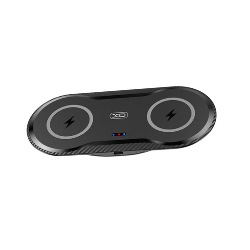 XO WX025 2 az 1-ben stolní bezdrátový nabíječka (Černá) – 20W, 2 telefon současný nabíjení