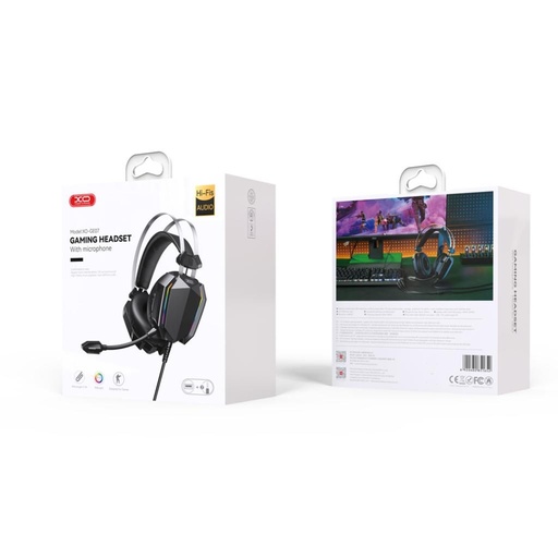 XO GE-07 gamer stereo sluchátka s mikrofonem černá