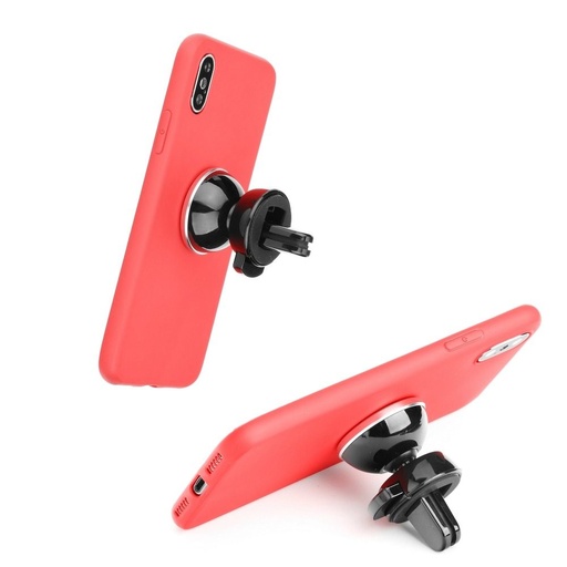Samsung Galaxy A35 liquid silicone magnetický držák do auta kompatibilní zadní kryt (Červená)