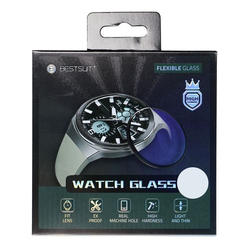 Apple Watch Ultra 2 49mm Bestsuit flexible hybrid tvrzené sklo průhledný (černá s okrajem)