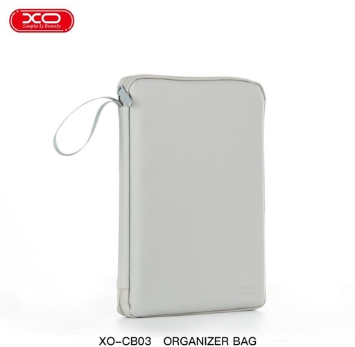 XO CB03 taška 12,9" s úhlopříčkou displeje s pro tablet, vnitřní s kapsou a různé příslušenství pro uložení (Šedá)