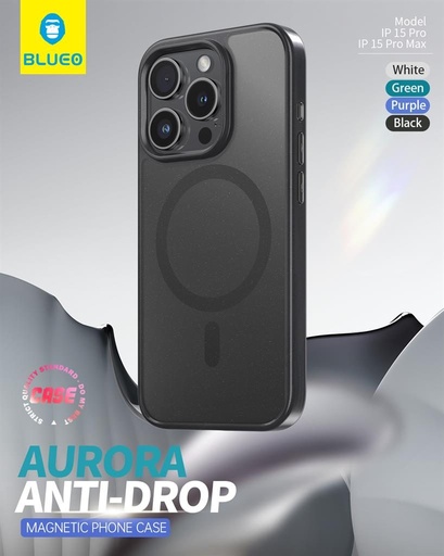 Apple iPhone 15 Pro Max BLUEO APE Aurora magsafe zadní kryt (Černá)