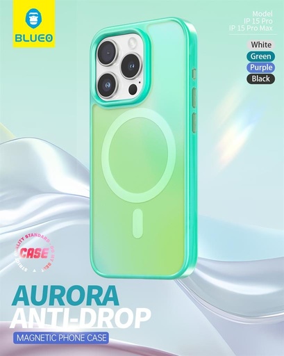 Apple iPhone 15 Pro Max BLUEO APE Aurora magsafe zadní kryt (Zelená)