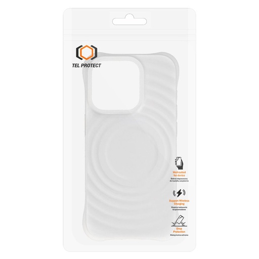 Apple iPhone 15 Pro Tel Protect Wave magsafe zadní kryt (Bílá)