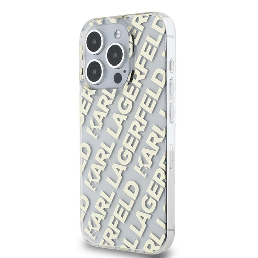 Apple iPhone 15 Pro Max Karl Lagerfeld IML Electroplated Repeated Logo pouzdro (Zlatá) – KLHCP15XHKFOEMD